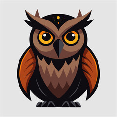 art owl clipart vector owl dark vector art nature