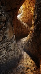 Obraz premium Abstract curved architectural design casting shadows.