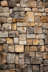 b'Rough brown stone wall texture background'