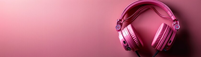 Soft pink digital illustration perfect for a love-themed design headphone