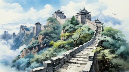 b'The Great Wall of China, Badaling, Beijing'