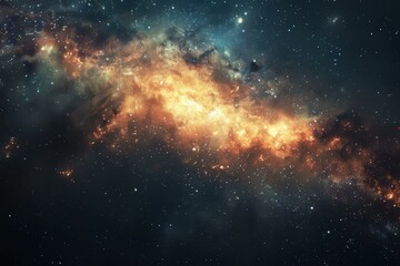 b'Amazing space background with colorful nebula and stars' - obrazy, fototapety, plakaty