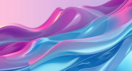 Abstract pink and blue liquid flow on textured background in 3D ing for design and creativity inspiration