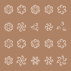 Vintage swirl ornament, line style flourishes set. Filigree calligraphic ornamental curls. Decorative retro design elements for menu, certificate diploma, wedding invatation card, outline text divider