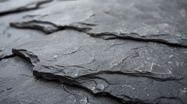 b'Black slate roof tiles texture background'
