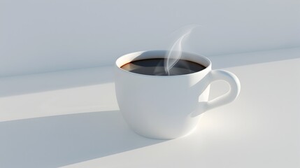 Ceramic Coffee Cup 3D Render: Everyday Business Energy Boost