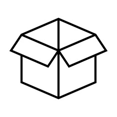 Box icon in line style, delivery box, Package, export box, cargo box, return parcel, gift box.