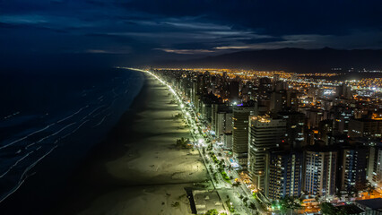 PRAIA GRANDE - EARLY EVENING - WATERFRONT AND LIGHTED CITY