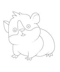 Hamster coloring page for kids