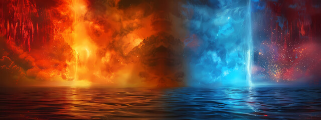 Confluence of Fire and Tide: A Chromatic Ballet