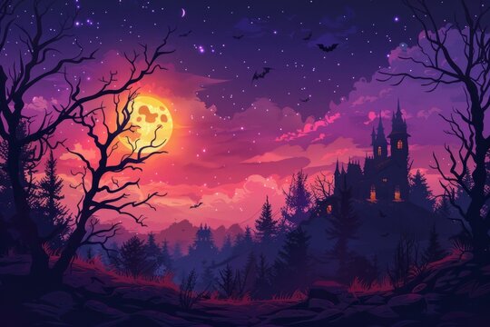 b'The Haunted Castle in the Dark Forest'