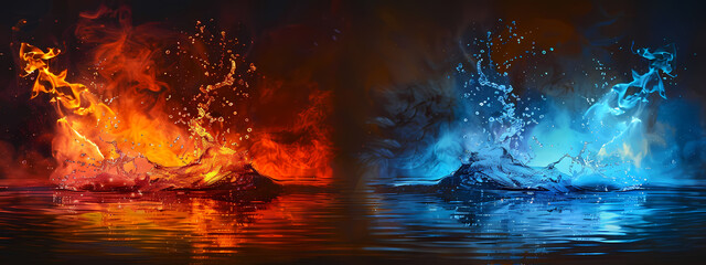 Confluence of Fire and Tide: A Chromatic Ballet