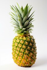 b'A single pineapple isolated on a white background'