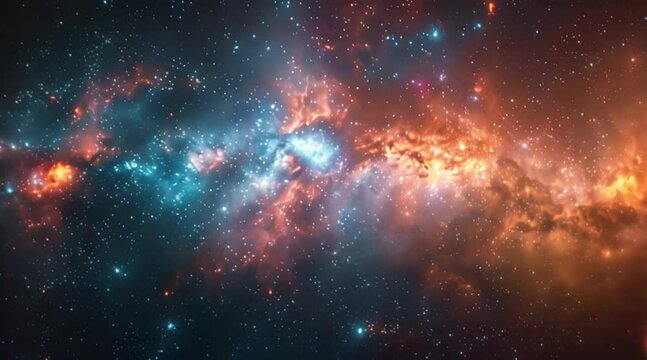 abstract galaxy universe background with nebula stars footage