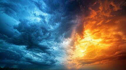 Behold the striking juxtaposition of weather phenomena in this stunning image,  
