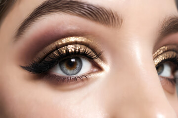 Obraz premium close up of eye with makeup