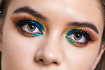 Naklejka premium close up of beauty woman eye