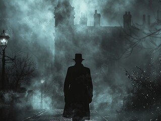 A serialized podcast episode titled The Gaslamp Revelation where the detective uncovers a ghostly conspiracy in foggy Victorian streets