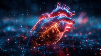 Heart concept, isolated on a white background and space for text.