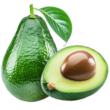 avocat d'Afrique m&ucirc;r pr&ecirc;t &agrave; consommer, isol&eacute; sur fond transparent