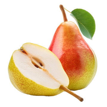 poire William bien m&ucirc;re , isol&eacute; sur fond transparent.