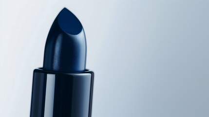 Moisture Droplets on a Luxurious Blue Lipstick on Gradient Background