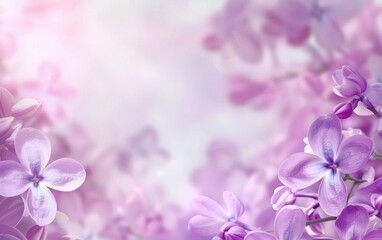 Fototapeta na wymiar Ethereal Lilac Blossoms Background