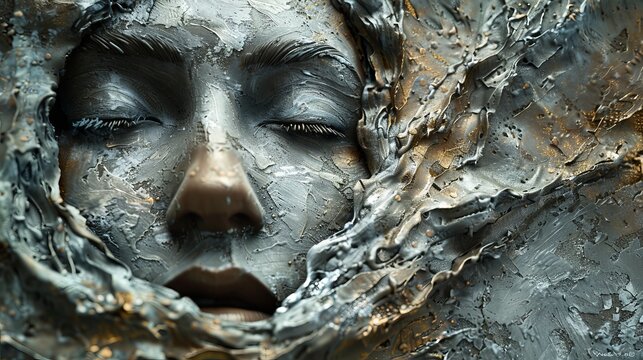 Craft a visually compelling image that captures the essence of humanity through artistic expression