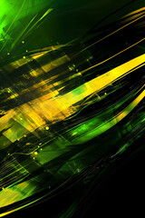 Modern abstract futuristic background with green yellow and black