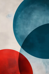 Abstract background with overlapping circle design and textured realistic finish