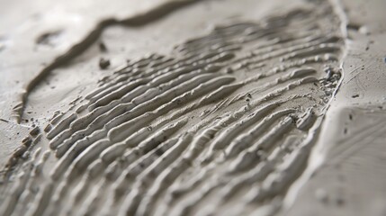 The intricate pattern of a persons fingerprints left on a piece of unfired clay adding a personal and human touch to the artwork..