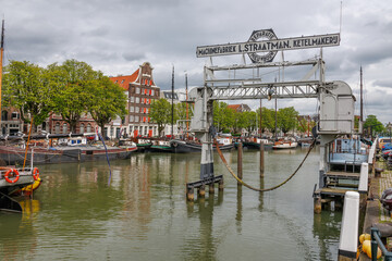 Die Stadt Dordrecht in den Niederlande