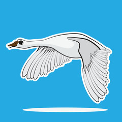 swan cartoon.eps