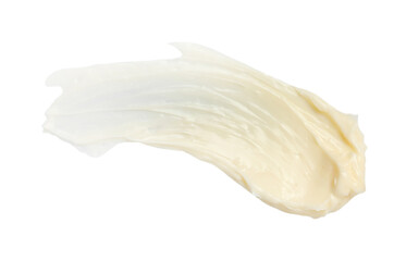 Tasty butter on white background, top view