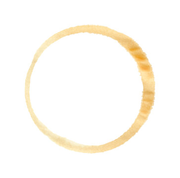 recommend clip art: Coffee cup stain isolated on white, top view