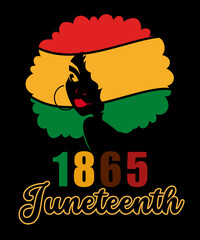 Juneteenth day t-shirt design. Juneteenth 1865 T Shirt Design, Juneteenth 1865, Happy Juneteenth day shirt print template typography design for vector file. - obrazy, fototapety, plakaty