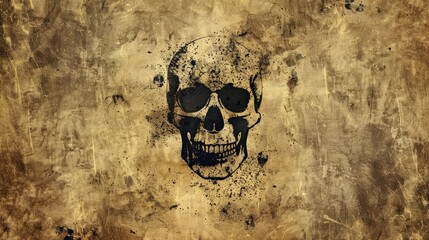 Gritty Skull Emblem: Symbol of Rebellion