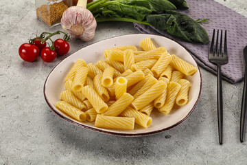 Italian cuisine - cooked pasta tortiglioni