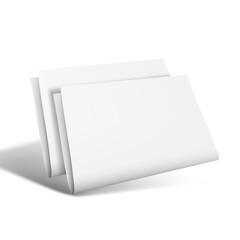 Two Realistic 3D Clear White Brochure Mock Up