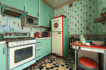 Small vintage kitchen 60th style.