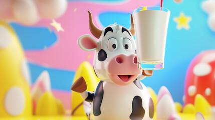 Fototapeta premium Family to Farm: Celebrating the Wholesome Goodness of Milk in Every Sip