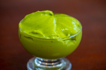 Delicious sweet avocado cream dessert