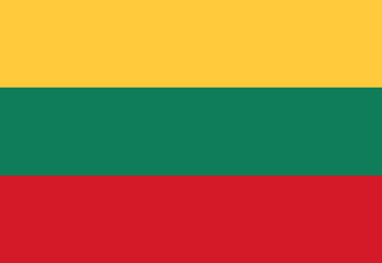 Naklejka premium Lithuania flag illustrator country flags