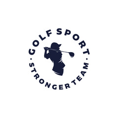 Golf club sport icons and badges