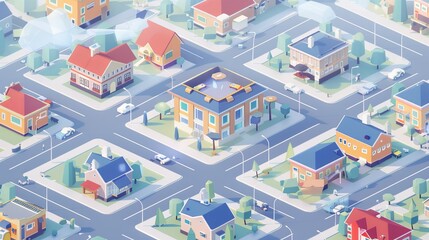 Cartoon map of a small city