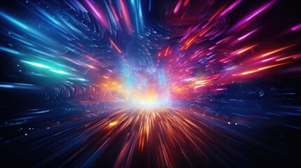Fototapeta premium A photo abstract and pulsating artwork inspired by the visuals of an intense and psychedelic light show, AI Generative
