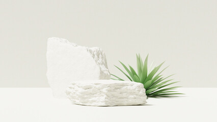 3D render of abstract pedestal podium display scene product and promotion concept for advertising
