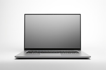 Laptop computer white background portability. - obrazy, fototapety, plakaty