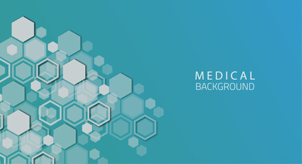 Hexagon  abstract background for medicine and science