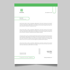 Clean and professional corporate company business brand letterhead template design vector 
